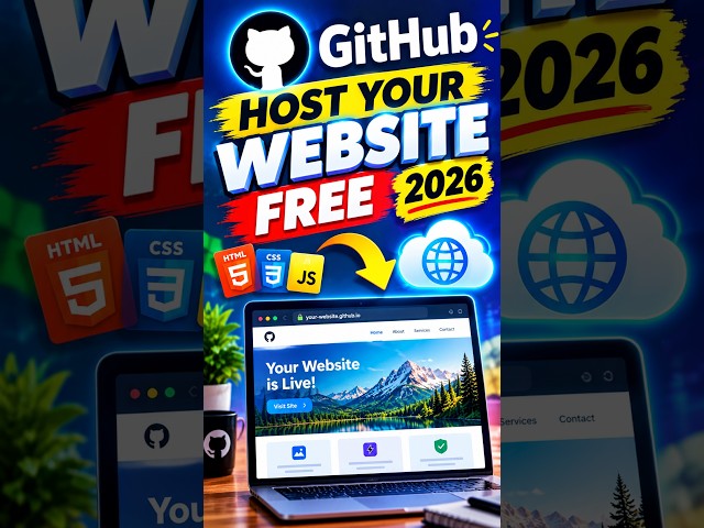 Host Your Website FREE with GitHub 🚀 | No Hosting Needed! #Shorts