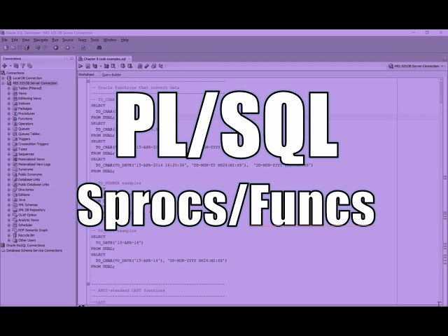 Oracle PL/SQL Stored Procedures and Functions