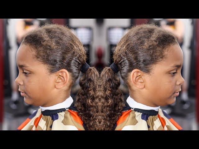 BIG CHOP!!!! HAIRCUT TRANFORMATION MID FADE CURLY TOP