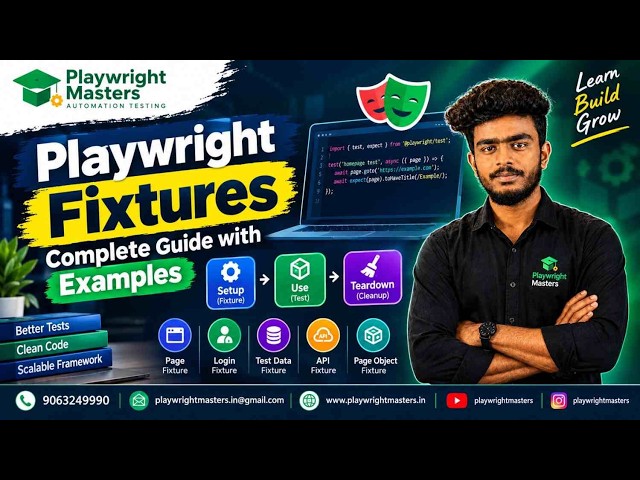 Playwright Fixtures Tutorial | Complete Guide with Examples | Playwright Automation Testing