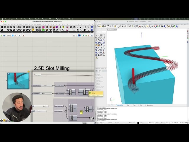 Grasshopper Slot Milling Toolpaths | CNC Basics 01