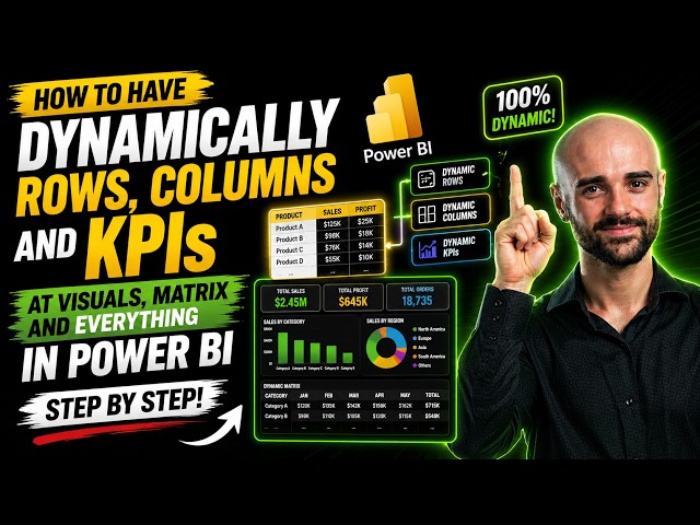 Dynamic Rows, Columns and KPIs in Power BI Visuals and Charts Step by Step