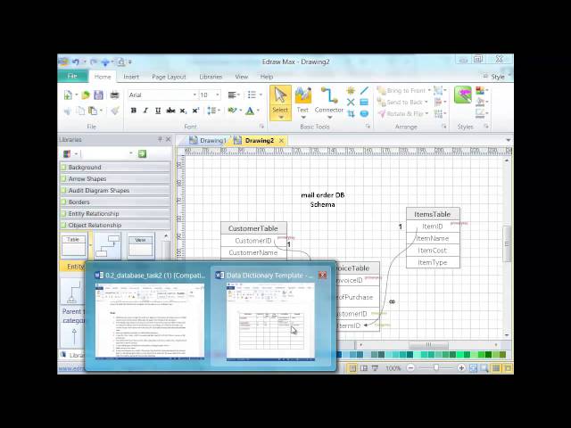 Schema & Data Dictionary (Database Task example) [Mail Order Database]