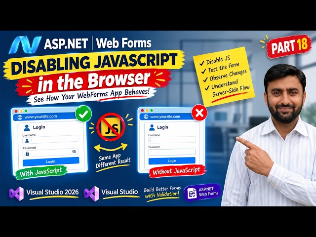 How to validate if JavaScript is disabled | ASP.NET Validations | ASP.NET Tutorials | Part 18