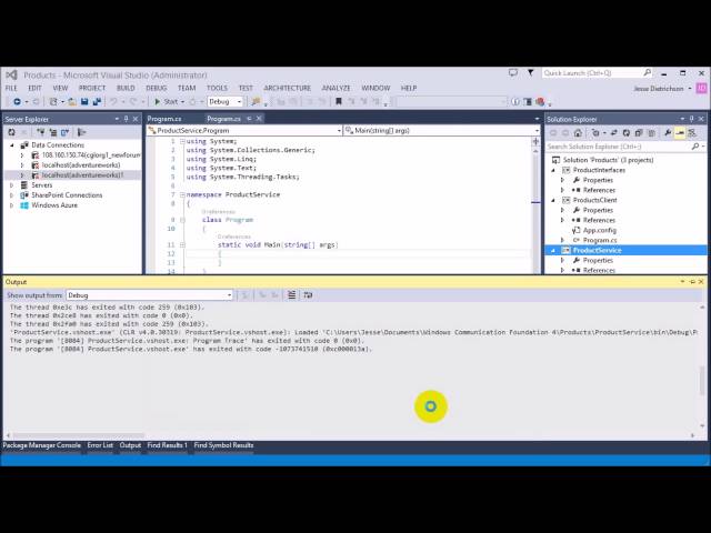 WCF using C#: Building your first WCF application