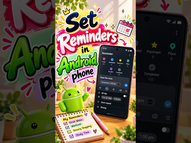 🤫The Hidden Android Reminder Trick You Aren't Using 🤩 #shorts #trending #ytshorts  #android