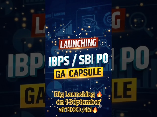 Big Launching GA CAPSULE CRASH COURSE ON 1st September 2026 @11 AM View Demo Class on APP N WEBSITE
