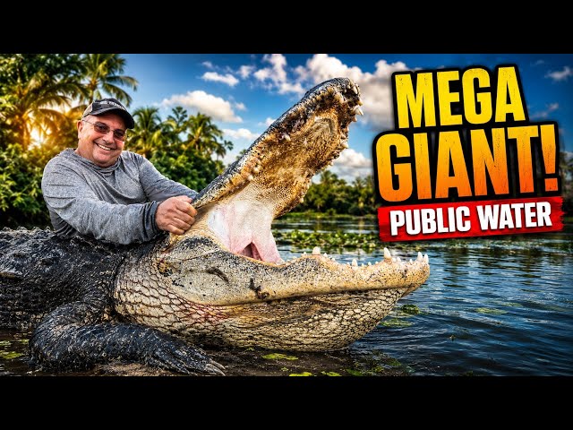 We Caught A MEGA GIANT Alligator On PUBLIC LAND In Florida!