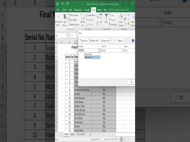 Amazing Excel Tricks | Creating Merit List in Excel | #shorts