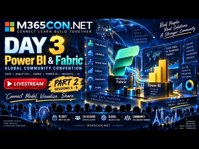 M365Con 2027 – Day 3: Power BI & Microsoft Fabric | Livestream Part 2 | Sessions 5–8