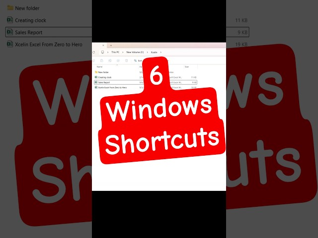 These 6 windows shortcuts will take you to the next level #shorts