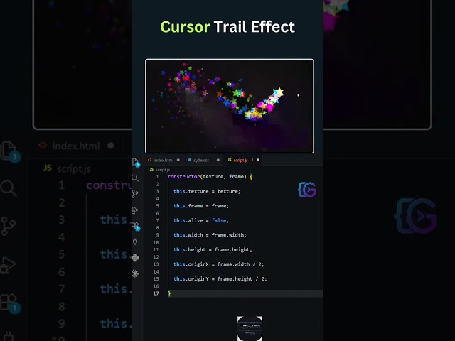 Colorful Star Cursor Trail Effect Using HTML, CSS & JavaScript ⭐✨ | Code Genus