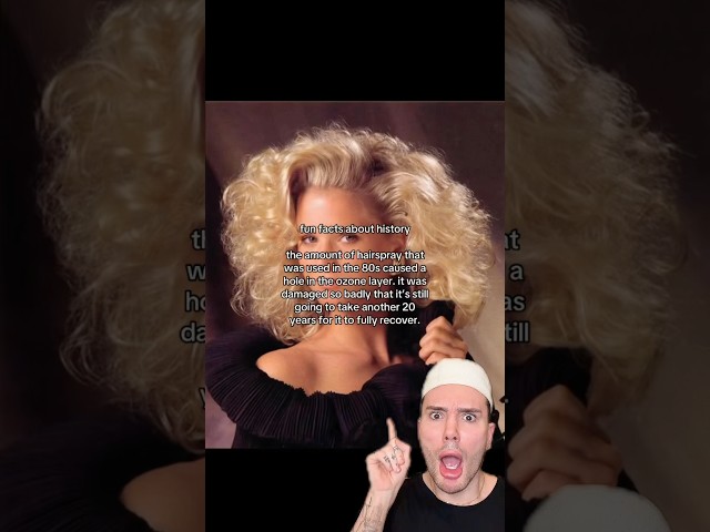 CRAZY 80s HAIRSTYLE HACK!😱 #hairstyles #hairtutorial #hairtransformation #hairgrowth #haircolor