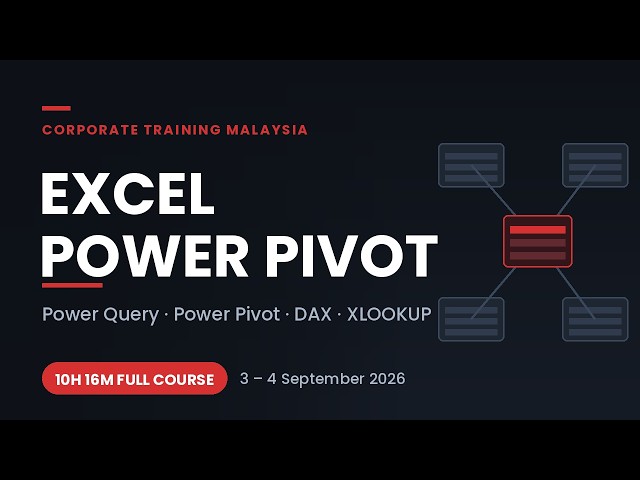 Advanced Excel Training - Power Query, Power Pivot, DAX & XLOOKUP (September 2026)