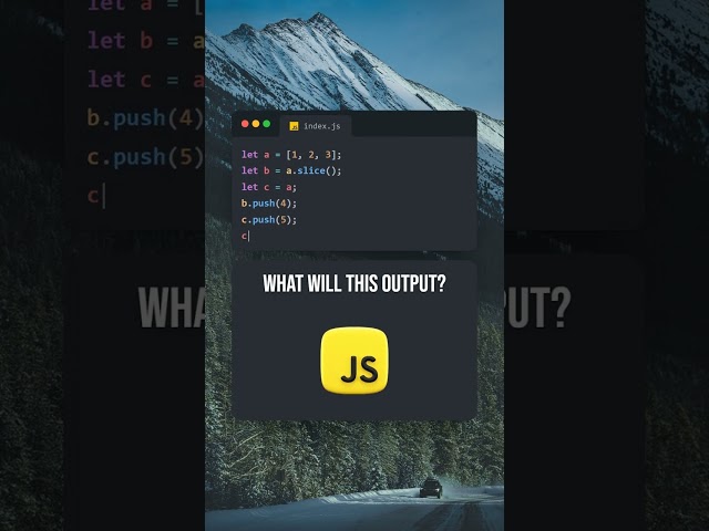 Can You Solve This JavaScript Array Reference Quiz? Test Your Coding Sk #javascript #coding #shorts