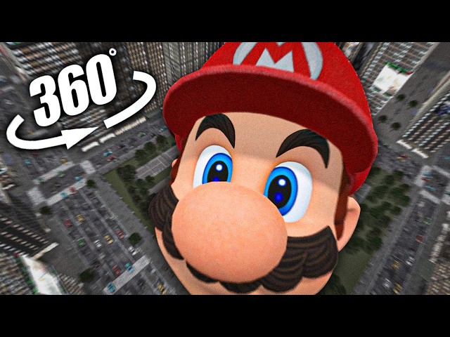 Gigant Mario invaded the CITY! | VR / 4K | Super mario
