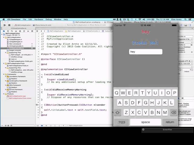 Xcode For Beginners - Section 1: Your First App Lecture 6: UITextField