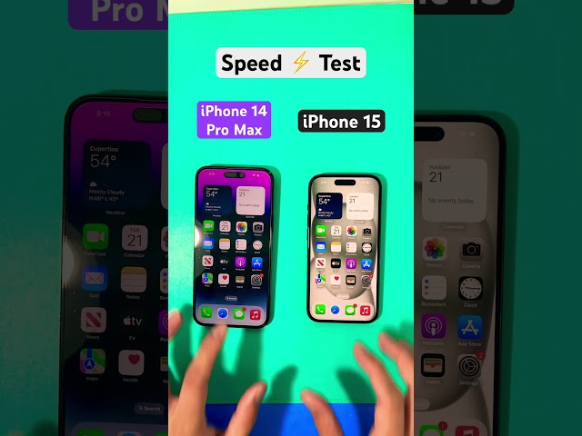 iPhone 14 Pro Max vs iPhone 15 Speed Test #viral #iphone14promax #speed #test #iphone15