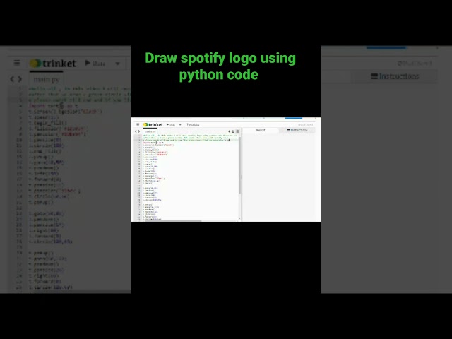 drawing #spotify #logo using #python #code #programming #technology #tech #compiler #coding #trinket