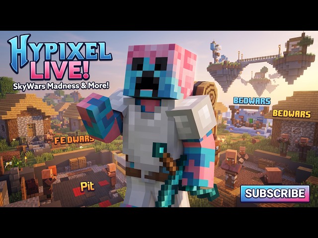 Trying Hypixel Again! 😎 | Minecraft with Lava Gurl