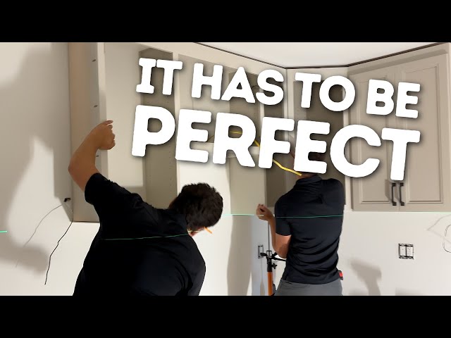 Installing Custom Kitchen Cabinets in a Home