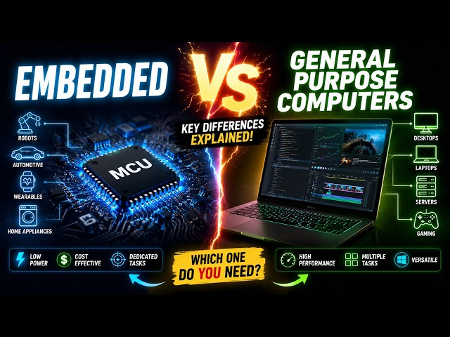Embedded Systems vs General Purpose Computers | Key Differences Explained (2026 Guide)