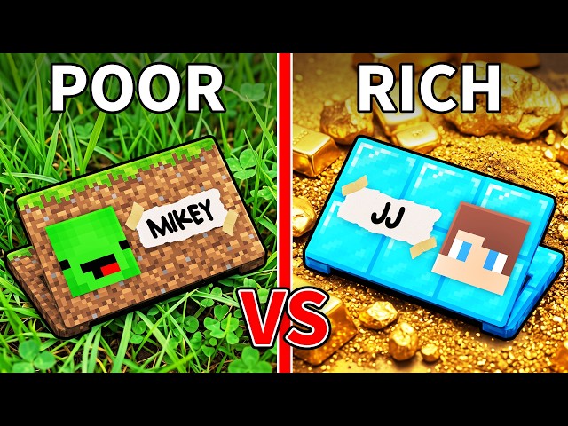 POOR vs RICH - Mikey & JJ Secret LAPTOPS - Minecraft (Maizen)