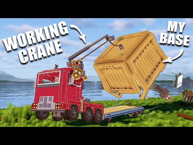 I built a HEAVY-LIFT Crane Lorry to transport my starter base in Survival Aeronautics!