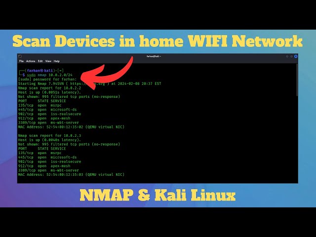 How to Scan Devices in your home WIFI Network with NMAP & Kali Linux