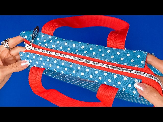 ⭐ Turn a Simple Rectangle of Fabric Into a Beautiful Zippered Bag (Part #196)