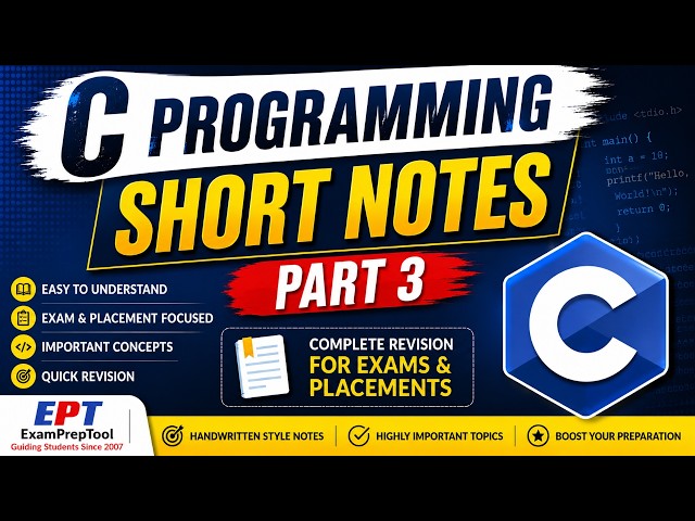C Programming Short Notes – Part 3 |  Complete Revision for GATE CSE
