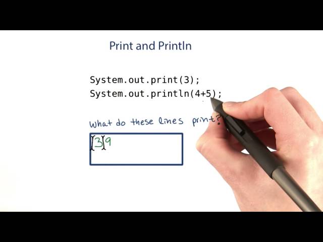 print and println - Intro to Java Programming