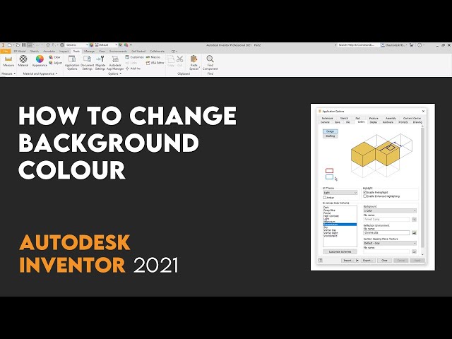 How to Change Background Colour/ Theme | Autodesk Inventor 2021 | Tutorial
