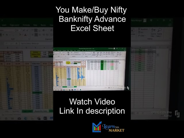 Nifty & Banknifty Advance Option Chain Analysis In Excel 01/11/2022