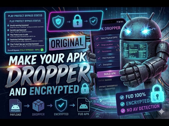 FUD APK Encryption & Obfuscation EXPOSED  How Hackers Hide Malware in Android Apps #undetectable