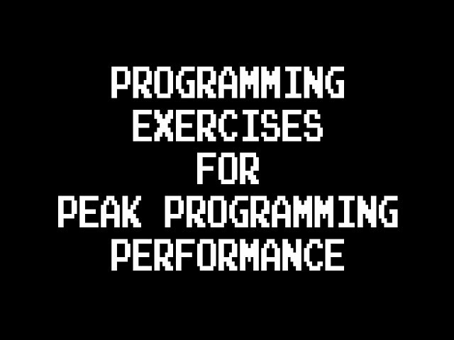 4 Simple Programming Exercises That WILL IMPROVE YOUR CODE
