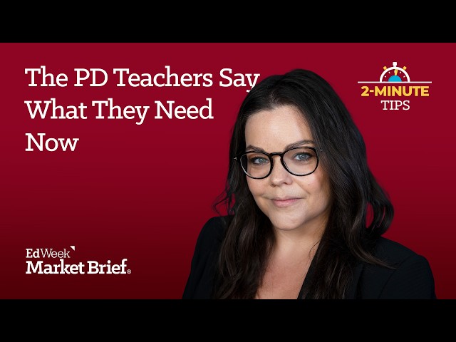 The PD Teachers Say They Need Now