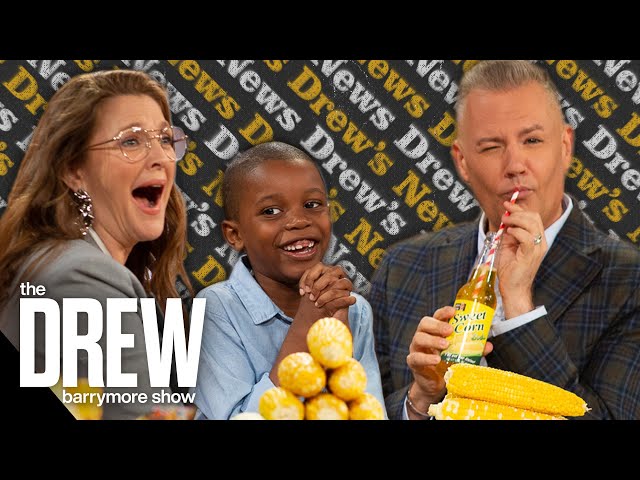 "Corn Kid" and Drew Barrymore Taste Test Corn Soda and MORE | The Drew Barrymore Show