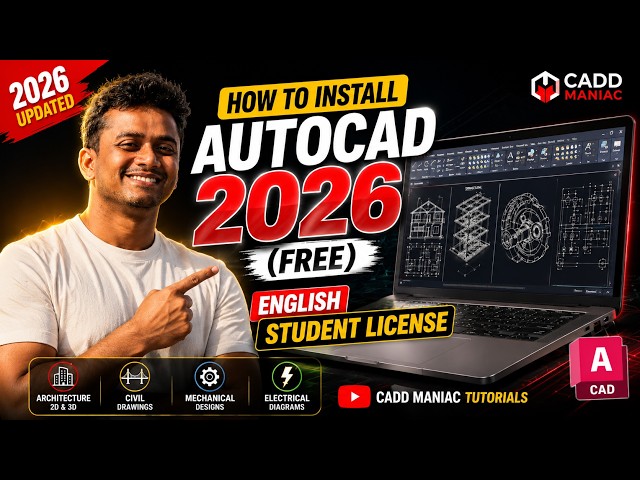 FREE AUTOCAD 2026 DOWNLOAD AND INSTALL || STUDENT LICENSE