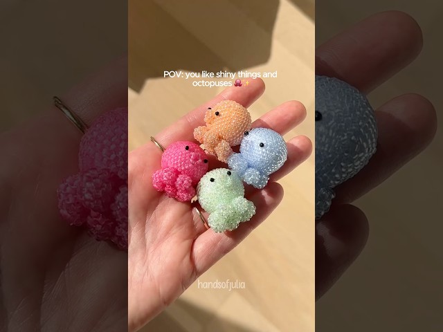Making a 3D beaded octopus 🐙