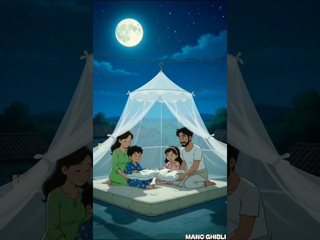 🔥It was a hot summer night... Until the power cut 🌙💡#ghibli #light #shorts