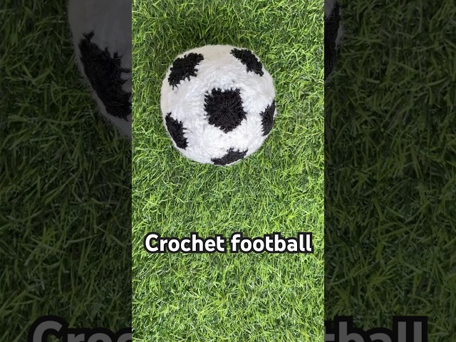 Crochet football. #tukitakicrochet #crochet #crochetpatterns #crochetforbeginners #diy #easycrochet