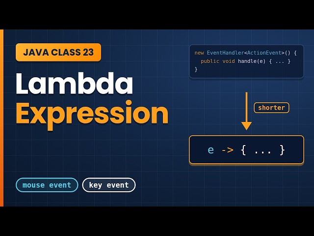 Java Class 23: Lambda Expression in Java, JavaFX Mouse Event, Key Event, CheckBox & RadioButton