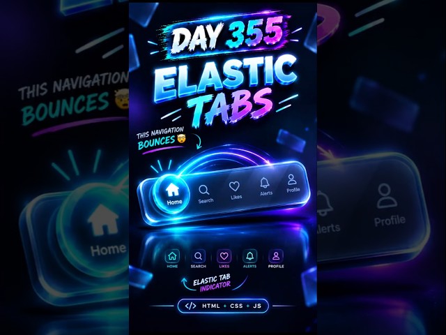 The Navigation Tabs Animation|HTML CSS|#shorts #coding #programming #tutorial