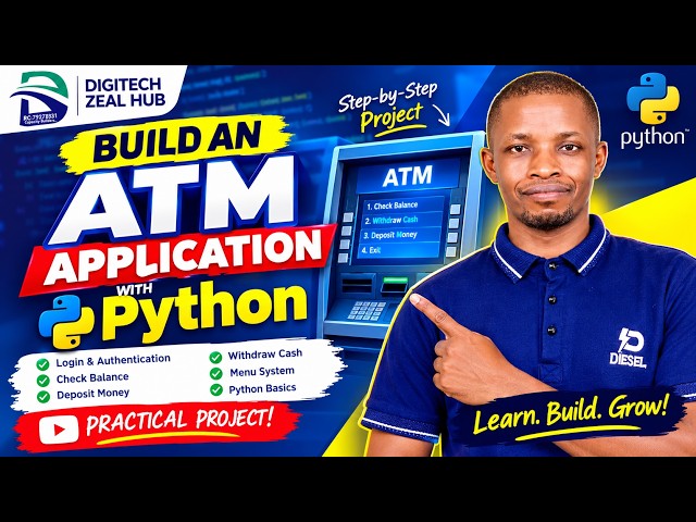 BUILD AN ATM APPLICATION WITH PYTHON | Beginner Python Project 🐍💻