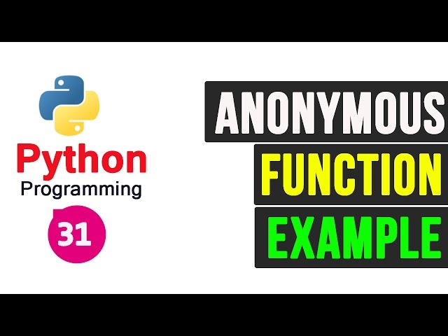 Python Programming Tutorial - Anonymous function | Lambda Function