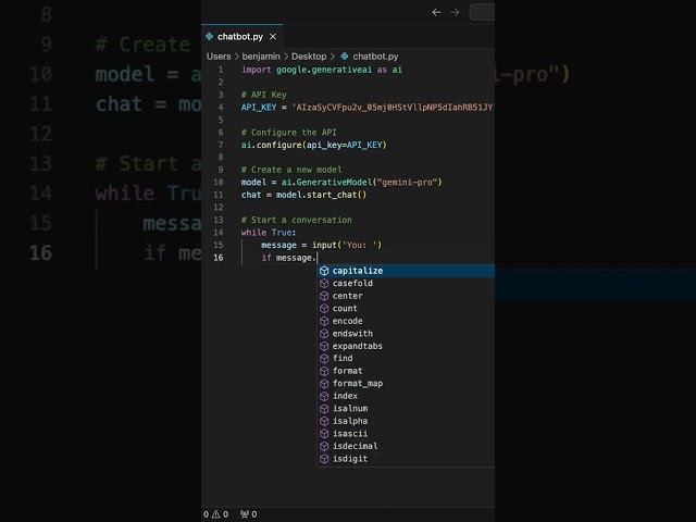 Build an AI Chatbot in Python: Easy and Free!  #python #ai #chatbot