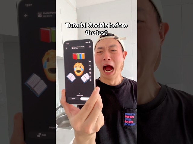 Tutorial Cookie before the test 📚😭👉 #funny #shorts #fyp #trending #viral