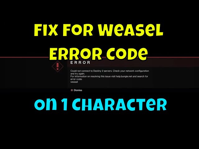 Fixing Weasel Error Code On Just 1 Character Bug