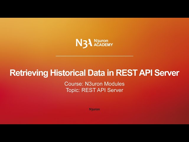 Retrieving Historical Data in REST API Server